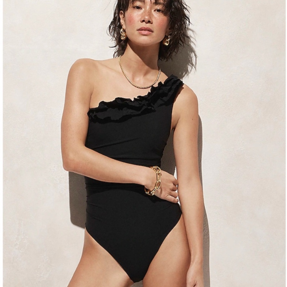 J Crew Swim 10 One Piece Swimsuit Black